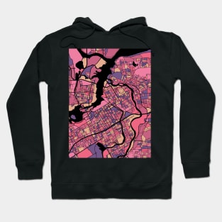 Ottawa Map Pattern in Purple & Pink Hoodie